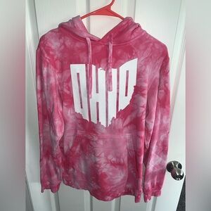 Pink Tie-Dye Ohio Hoodie